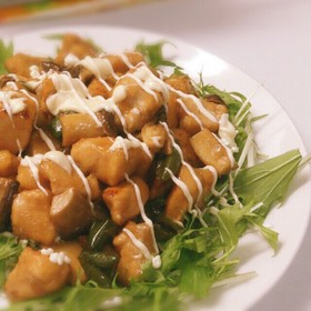 鶏むねの照り焼きからしマヨ☆